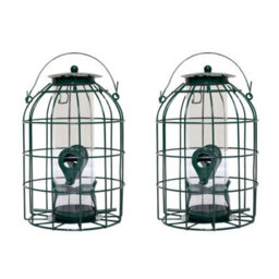 Pack Of 2 Wild Bird Seed Feeder Cage With Squirrel Guard