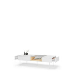 Arte Liba 132Cm Coffee Table White Oak Vincenza Glazed Top - thumbnail 4