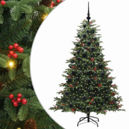 Vidaxl Artificial Christmas Tree With Led Strip Lights Green 180 Cm - thumbnail 2