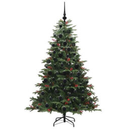 Vidaxl Artificial Christmas Tree With Led Strip Lights Green 180 Cm - thumbnail 4
