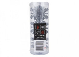 PMS Pack Of 3 Hanging Silver Snowflake Christmas Decorations - thumbnail 2