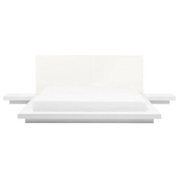 Beliani Bed Zen 160 X 200 Cm (Eu King Size) White