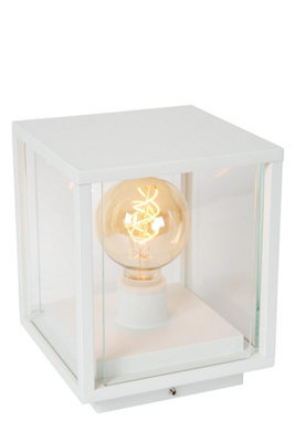 Lucide Claire Square Outdoor Pedestal Light White - image 1