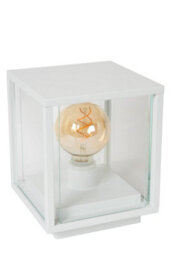 Lucide Claire Square Outdoor Pedestal Light White - thumbnail 2