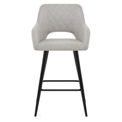 Atlantic Lopez Bar Stool Grey Fabric & Black Legs - image 1