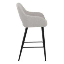 Atlantic Lopez Bar Stool Grey Fabric & Black Legs - thumbnail 3