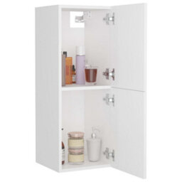 Berkfield Bathroom Cabinet White 30X30X80 Cm Engineered Wood - thumbnail 7