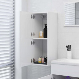 Berkfield Bathroom Cabinet White 30X30X80 Cm Engineered Wood - thumbnail 8