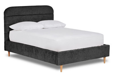 Divan Base Direct Crystal Contemporary Fabric Bed Base Only 5Ft King- Pavia Ebony - image 1