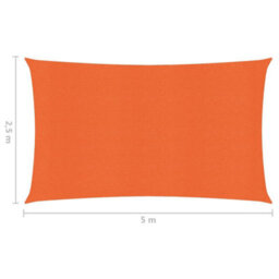 Berkfield Sunshade Sail 160 G/m2 Orange 2.5X5 M Hdpe - thumbnail 6