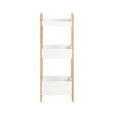 Sobuy Frg226-Nw, 3 Tiers Bathroom Shelf Storage Display Shelf Rack Organizer Shelving Unit,wood Effect,w28Xd20Xh74 - image 1