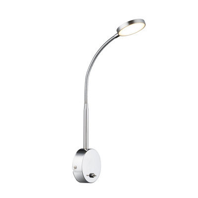 Luminosa Lighting Luminosa Pegasi Reading Wall Light Chrome Satined Glass Shade Led 3000K - image 1
