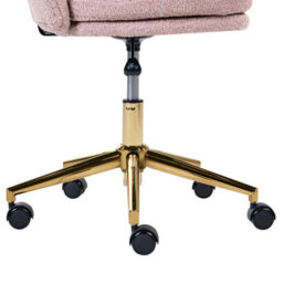 Beliani Desk Chair Granby Boucle Pastel Pink - thumbnail 8