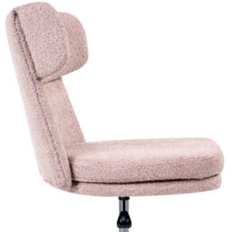 Beliani Desk Chair Granby Boucle Pastel Pink - thumbnail 7