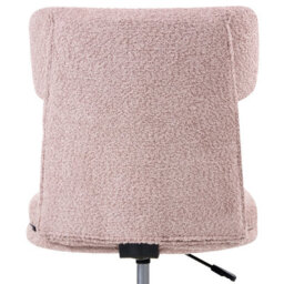 Beliani Desk Chair Granby Boucle Pastel Pink - thumbnail 6