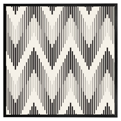 "Andrew Lee Geometric Zig Zag (Picutre Frame) / 12X12"" / Oak" - image 1