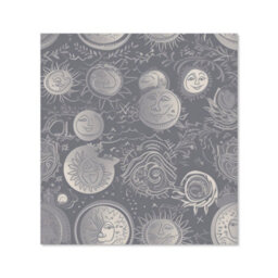 Warren Reed Designer Sun And Moon In Grey Premium Glass Kitchen Splashback W700mm X H650mm - thumbnail 2