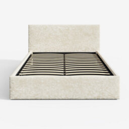 Gfw End Lift Ottoman Storage Bed King Cream Crushed Velvet - thumbnail 3