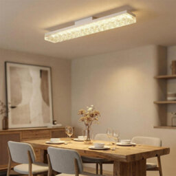 24W Led Crystal Long Strip Ceiling Light With E27 Base Pure White - thumbnail 4