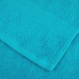 Berkfield Premium Guest Towels Solund 10 Pcs Turquoise 30X50 Cm 600 Gsm - thumbnail 6