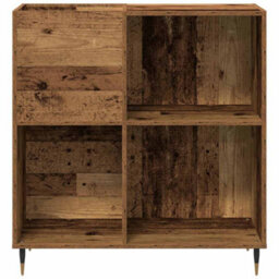 Walplus Record Cabinet Old Wood 85 X 38 X 89 Cm Engineered Wood - thumbnail 5