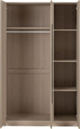Seconique Paris 3 Door Mirrored Wardrobe Smoked Ash Effect Curved Edges - thumbnail 4