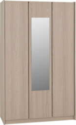 Seconique Paris 3 Door Mirrored Wardrobe Smoked Ash Effect Curved Edges - thumbnail 2
