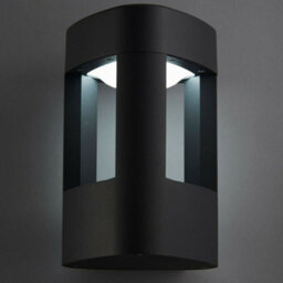 2 Pack Ip44 Outdoor Led Lamp Textured Grey Triangle Wall Light Porch Door Open - thumbnail 5
