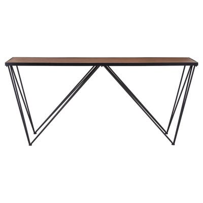 Premier Housewares Interiors By Premier Rectangular Console Table, Metal And Wood Console Table, Industrial Console Table, Wood Top Console Table - image 1