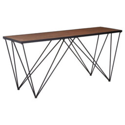 Premier Housewares Interiors By Premier Rectangular Console Table, Metal And Wood Console Table, Industrial Console Table, Wood Top Console Table - thumbnail 2