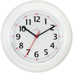 Acctim Wexham White 24 Hour Plastic Wall Clock (Pack Of 1), 48 X 26 X 25.8 Cm - thumbnail 2