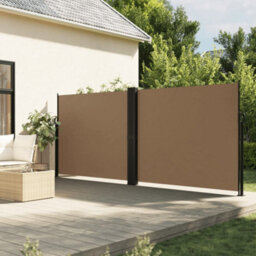 Walplus Retractable Side Awning Garden Sun Shade Canopy Gazebo For Back Door, Porch, Patio Taupe 160X1200 Cm - thumbnail 1