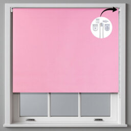 Furnished Made To Measure Blackout Roller Blinds With Metal Fittings - Pink Blind For Home And Office (W)120Cm (L)165Cm - thumbnail 1
