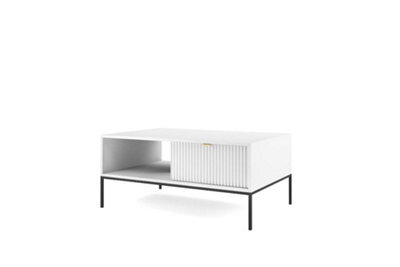 Arte Elegant Nova Coffee Table H460mm W1040mm D680mm In White Matt - Sleek And Versatile - image 1