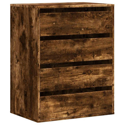 Berkfield Classic Corner Chest Of Drawers Smoked Oak 60X41X76 Cm Engineered Wood