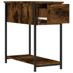 Berkfield Bedside Cabinets 2 Pcs Smoked Oak 30X60X60 Cm Engineered Wood - thumbnail 7