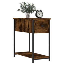 Berkfield Bedside Cabinets 2 Pcs Smoked Oak 30X60X60 Cm Engineered Wood - thumbnail 3
