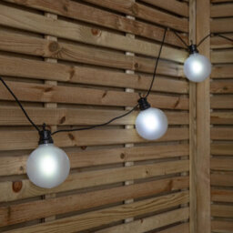 Samuel Alexander 4.5M Set Of 10 Frosted Ball Style Cap String Lights With Filament In White - thumbnail 3