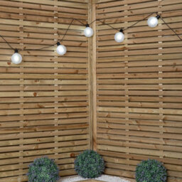 Samuel Alexander 4.5M Set Of 10 Frosted Ball Style Cap String Lights With Filament In White - thumbnail 2