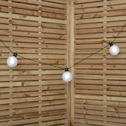 Samuel Alexander 4.5M Set Of 10 Frosted Ball Style Cap String Lights With Filament In White - thumbnail 5