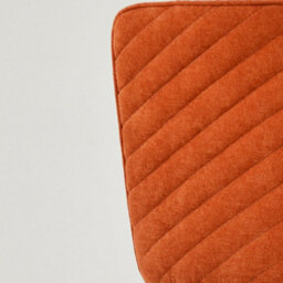 Lakeland Furniture Boden Burnt Orange Fabric Wooden Fixed Leg Bar Stool - thumbnail 7