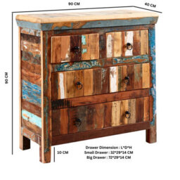 Wyld Haus Seattle Reclaimed Wood 4-Drawer Chest By - thumbnail 7