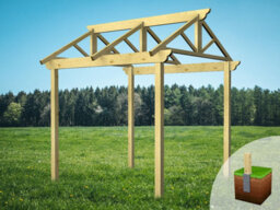 Edecks Parliament Wooden Garden Pergola Walkway (W 2700mm X D 2700mm) With Concrete In Posts (2.7M) - thumbnail 1