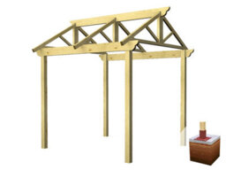 Edecks Parliament Wooden Garden Pergola Walkway (W 2700mm X D 2700mm) With Concrete In Posts (2.7M) - thumbnail 2