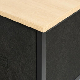 Ohs Brooklyn 5 Chest Of Canvas Drawers Organiser With Wood Top - thumbnail 5