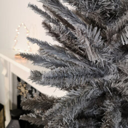 Samuel Alexander 244Cm / 8Ft Wrapped Pencil Pine Grey Christmas Tree With 460 Tips - thumbnail 2