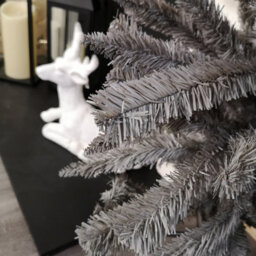 Samuel Alexander 244Cm / 8Ft Wrapped Pencil Pine Grey Christmas Tree With 460 Tips - thumbnail 3