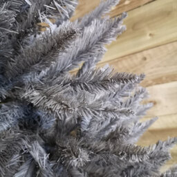 Samuel Alexander 244Cm / 8Ft Wrapped Pencil Pine Grey Christmas Tree With 460 Tips - thumbnail 7