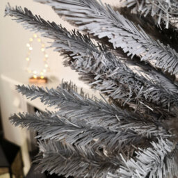 Samuel Alexander 244Cm / 8Ft Wrapped Pencil Pine Grey Christmas Tree With 460 Tips - thumbnail 5