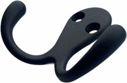 Heavy Duty Wall Mounted Double Prong Coat Hooks With Screws, Robe Hooks For Hanging Towels, Bags, Hats & Keys(Pack Of 4) - thumbnail 3